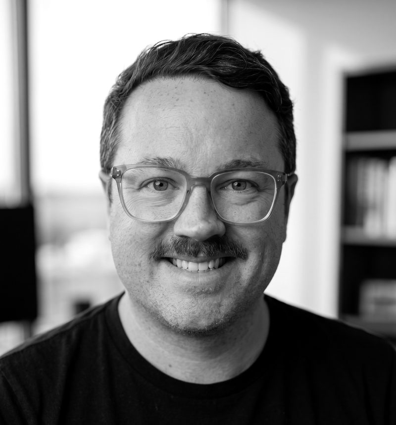 Michael R. Keeler in a black t-shirt.