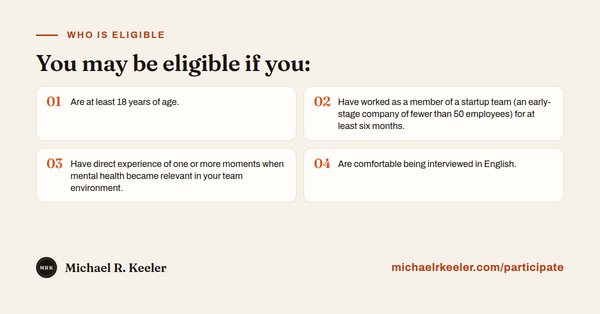 Who is eligible: the four criteria.