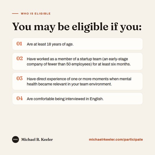 Who is eligible: the four criteria.