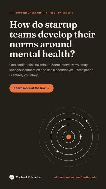 How do startup teams develop their norms around mental health?